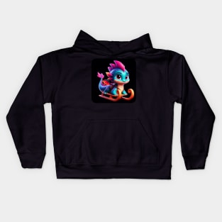 Rufie the Dragon -  Bobsleigh #24 Kids Hoodie